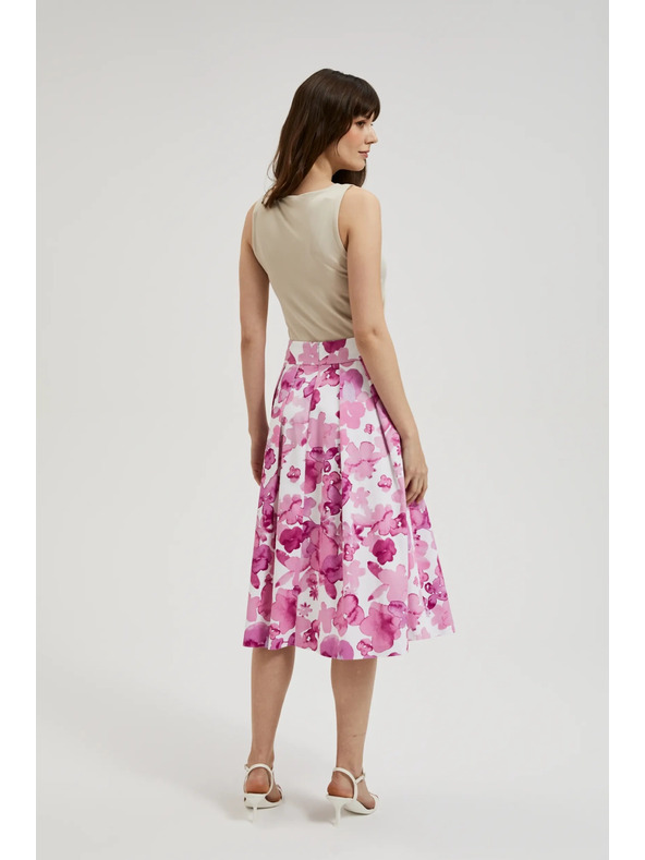 Moodo Fustă plisată roz