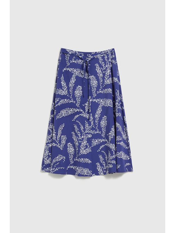 Moodo Fustă lejeră albastră cu imprimeu