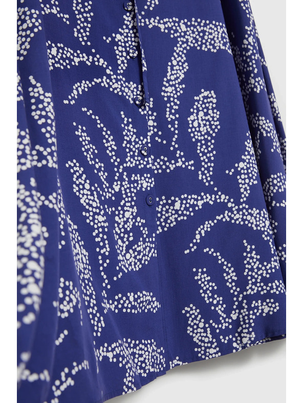 Moodo Fustă lejeră albastră cu imprimeu