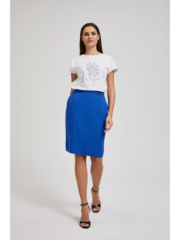 Moodo Fustă midi tubulară albastră