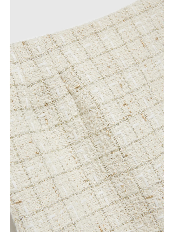 Moodo Fustă tubulară în carouri cremă