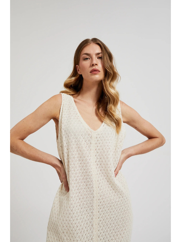 Moodo Rochie din bumbac cremă