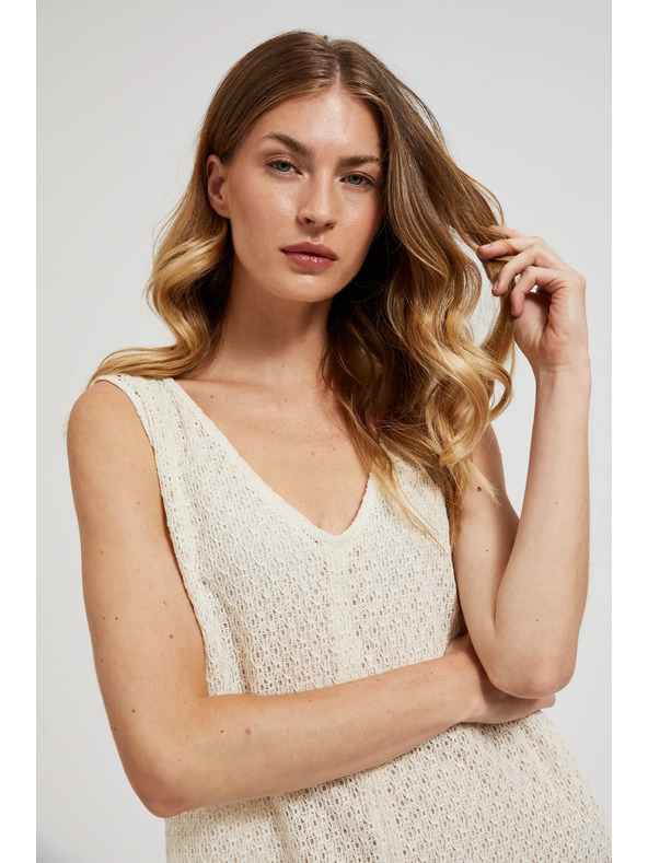 Moodo Rochie din bumbac cremă