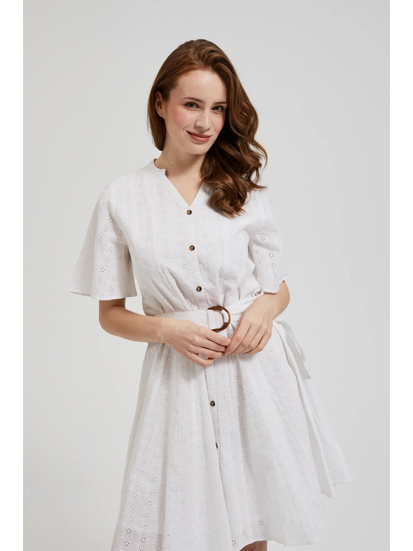 Moodo Rochie scurtă tip cămașă cu curea