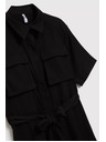 Moodo Rochie neagră tip cămașă