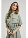 Moodo Rochie tip cămașă măslinie