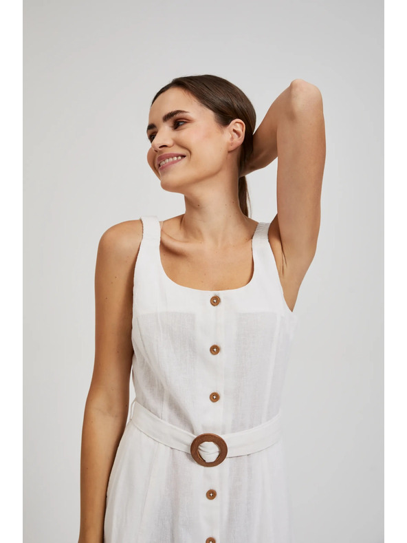 Moodo Rochie albă cu bretele