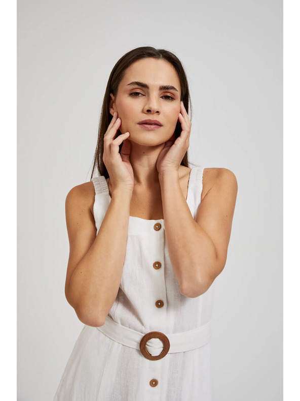 Moodo Rochie albă cu bretele