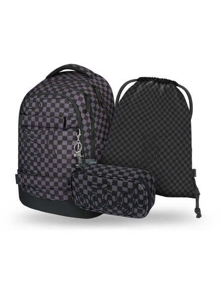 BAAGL  BAAGL SET 3 Skate max SKA gri: rucsac, penar, sac