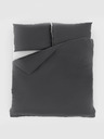 Kvalitex Lenjerie de pat din muselină franceză 220x200, 70x90cm gri închis Kvalitex