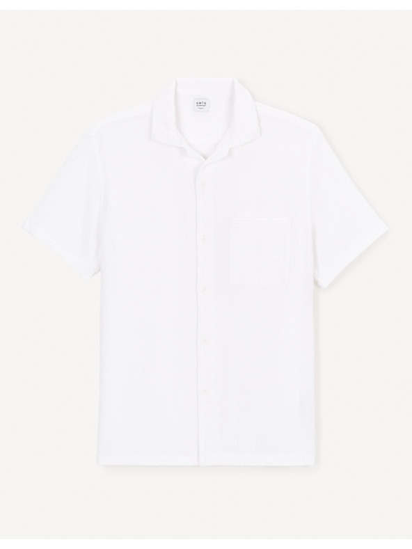 Celio Tricou alb pentru bărbați Celio Decolml