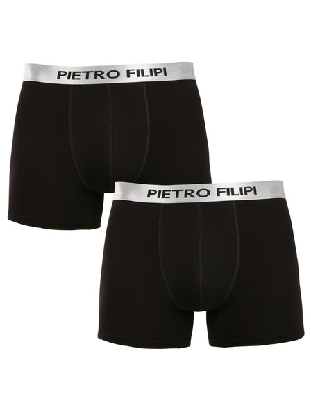 Pietro Filipi Set de două - boxeri pentru bărbați Pietro Filipi negri Metalic silver