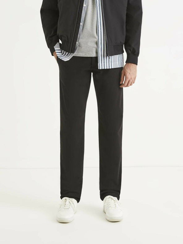 Celio Pantaloni bărbătești negri Celio