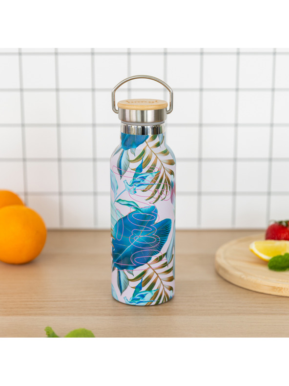 BAAGL  BAAGL Termoizolatoare cu capac de bambus Leafs, 500 ml