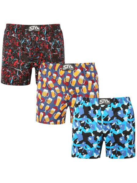 Styx Set trei - boxeri bărbați Styx premium art elastic clasic