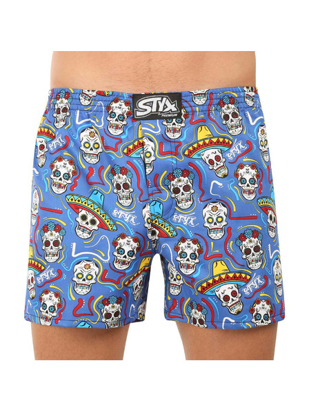 Styx Boxeri bărbați Styx premium art elastic clasic cranii