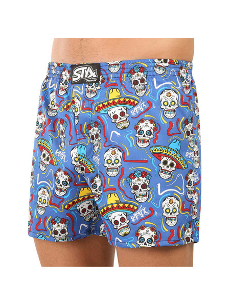 Styx Boxeri bărbați Styx premium art elastic clasic cranii