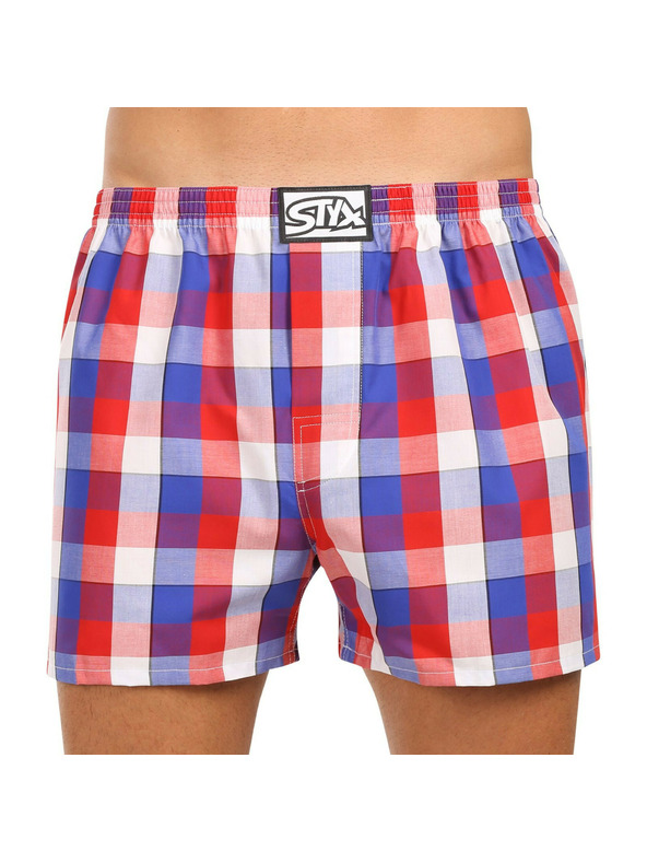 Styx Set de trei pantaloni scurți bărbătești Styx cu elastic clasic multicolori