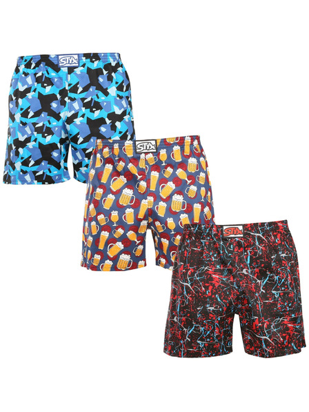 Styx Set trei - boxeri de dormit bărbați Styx multicolor