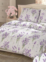 Kvalitex Lenjerie de pat din bumbac prelungită COLECȚIA PROVENCE 240x220, 70x90cm LAVANDĂ mov