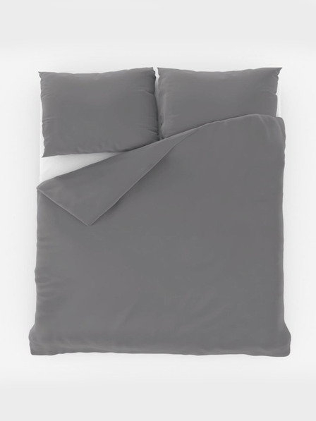 Kvalitex Lenjerie de pat din bumbac franțuzesc unicolor 200x200, 70x90cm gri deschis