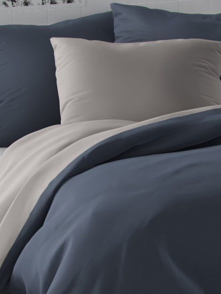 Kvalitex Lenjerie de pat franceză din satin LUXURY COLLECTION 1+2, 220x200, 70x90cm gri închis / gri deschis