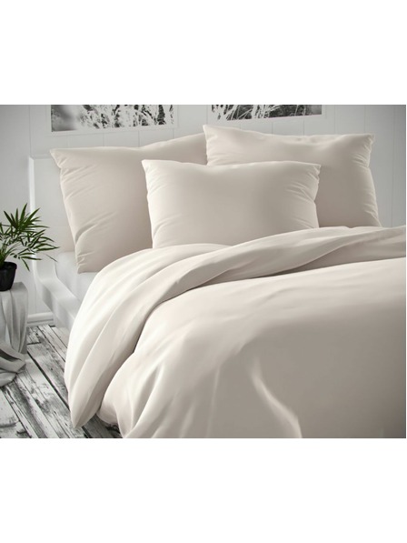 Kvalitex Lenjerie de pat din satin Luxury Collection 140x200, 70x90cm albă Kvalitex
