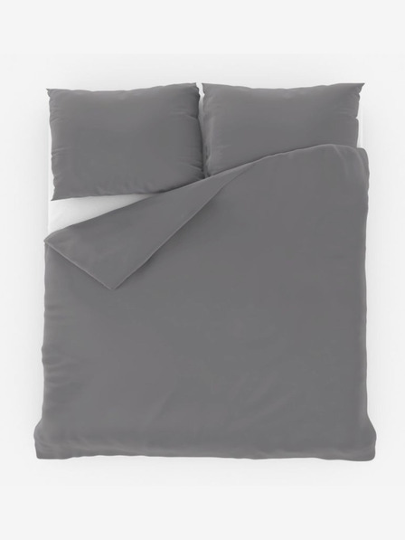 Kvalitex Lenjerie de pat franceză unicolor din bumbac 240x200, 70x90cm gri deschis