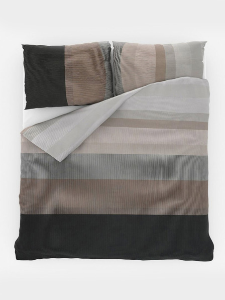 Kvalitex Lenjerie de pat din bumbac franțuzesc DELUX 220x200, 70x90cm NEPTUNE maro
