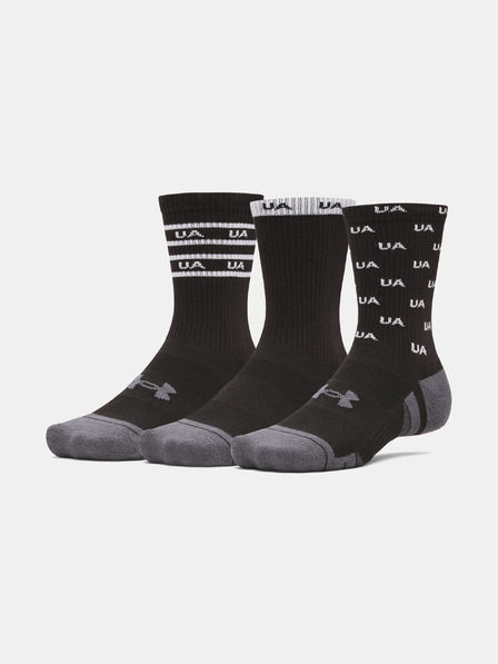 Under Armour Șosete unisex Under Armour UA Perf Tech Nov 3pk Crew-BLK