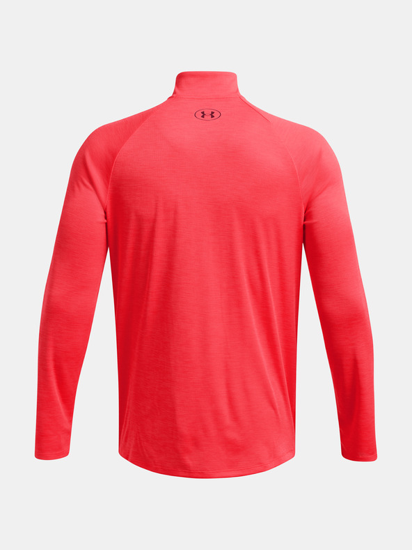 Under Armour Tricou pentru bărbați Under Armour UA Tech Textured 1/2 Zip-RED