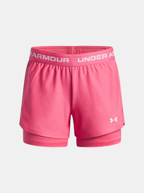 Under Armour Pantaloni scurți pentru fete Under Armour UA Tech Play Up 2n1 Short-PNK
