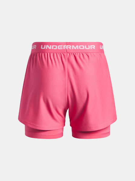 Under Armour Pantaloni scurți pentru fete Under Armour UA Tech Play Up 2n1 Short-PNK
