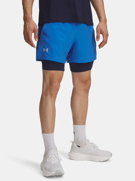 Under Armour Pantaloni scurți pentru bărbați Under Armour UA LAUNCH 5'' 2-IN-1 SHORTS-BLU
