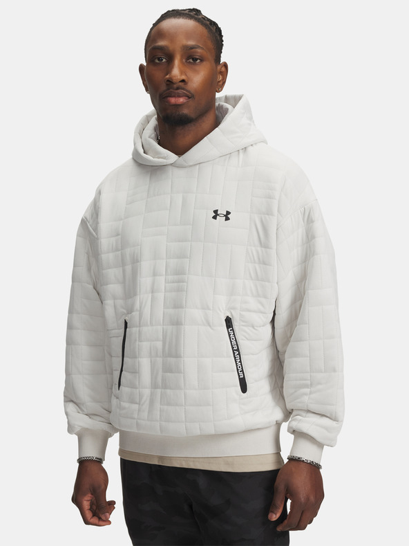 Under Armour Hanorac pentru bărbați Under Armour UA Unstoppable Flc Txtr Hdy-WHT
