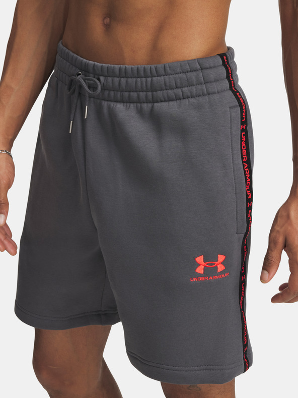 Under Armour Pantaloni scurți pentru bărbați Under Armour UA Icon Fleece Short Taping-GRY
