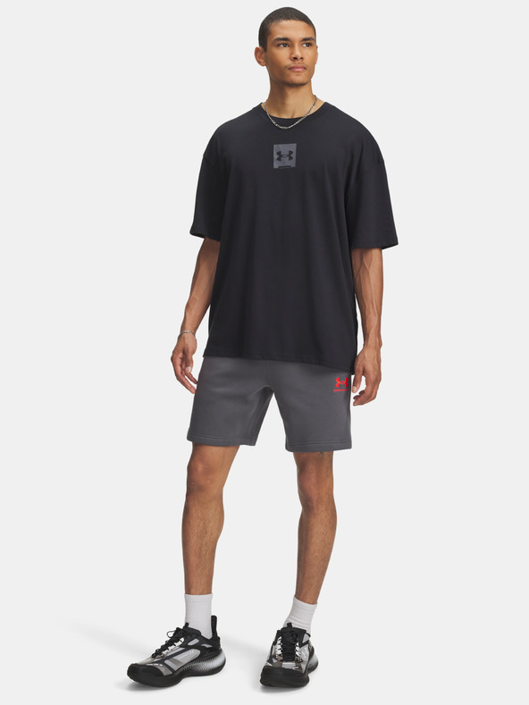 Under Armour Pantaloni scurți pentru bărbați Under Armour UA Icon Fleece Short Taping-GRY