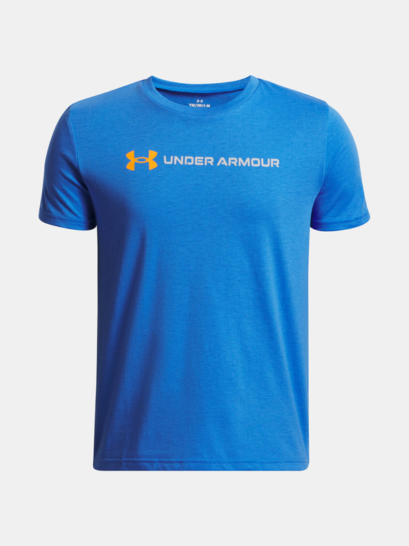 Under Armour Tricou pentru băieți Under Armour UA B LOGO WORDMARK SS-BLU