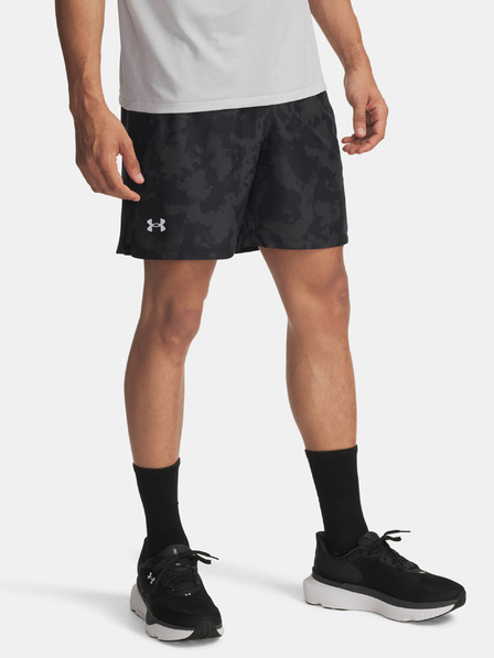 Under Armour Pantaloni scurți pentru bărbați Under Armour UA LAUNCH 7'' PRINT SHORTS-GRY