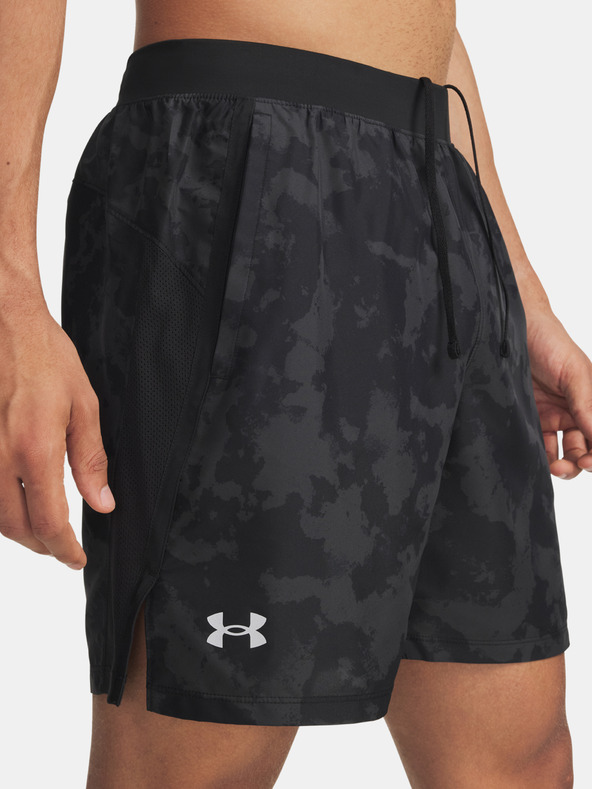Under Armour Pantaloni scurți pentru bărbați Under Armour UA LAUNCH 7'' PRINT SHORTS-GRY