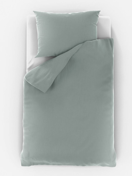 Kvalitex Lenjerie de pat din muselină prelungită 140x220, 70x90cm verde deschis Kvalitex