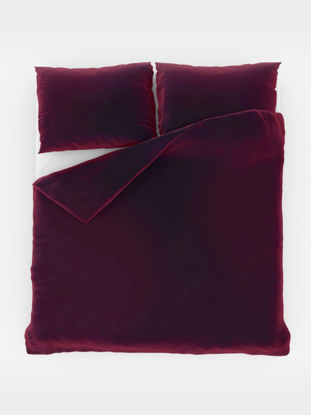 Kvalitex Lenjerie de pat din satin LUXURY COLLECTION 140x200, 70x90cm vișinie Kvalitex