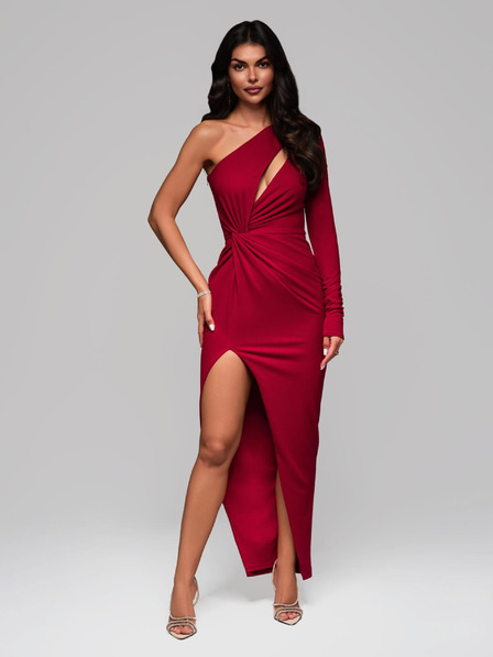 Edoti Rochie maxi GRACE - roșu întunecat