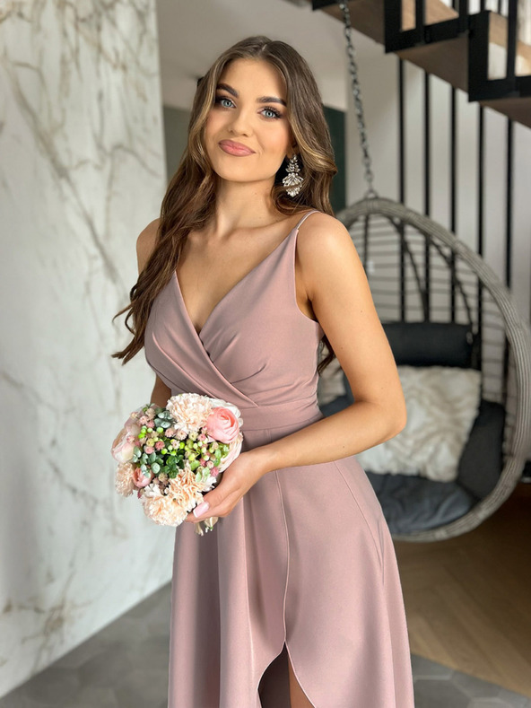 Edoti Rochie maxi LOVE - pudră
