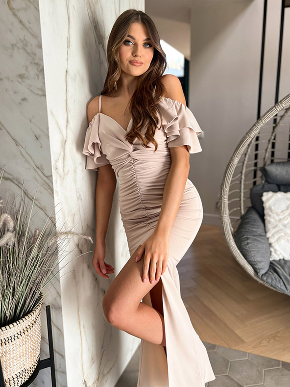 Edoti Rochie maxi FLORENCE - crem