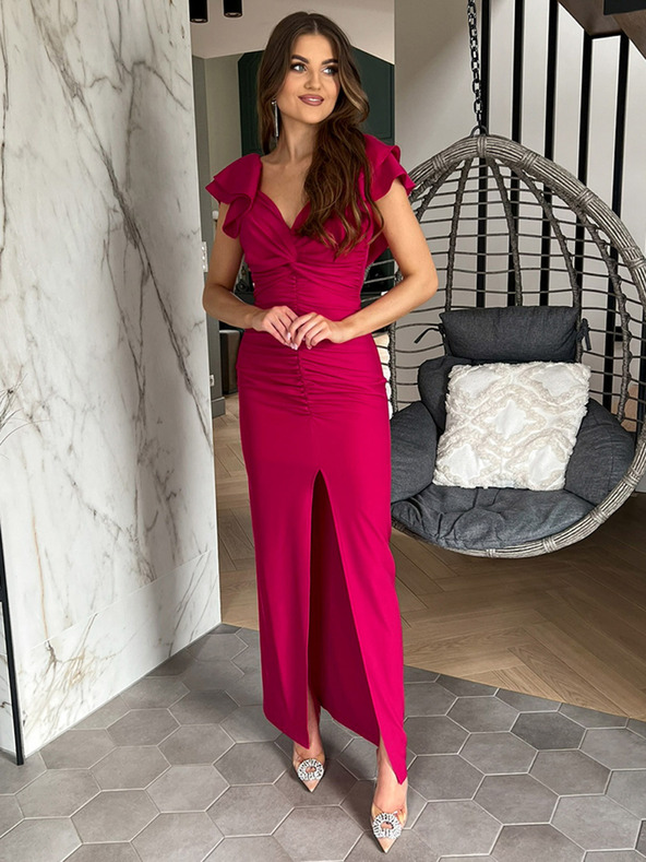 Edoti Rochie maxi FLORENCE - culoare fucsia