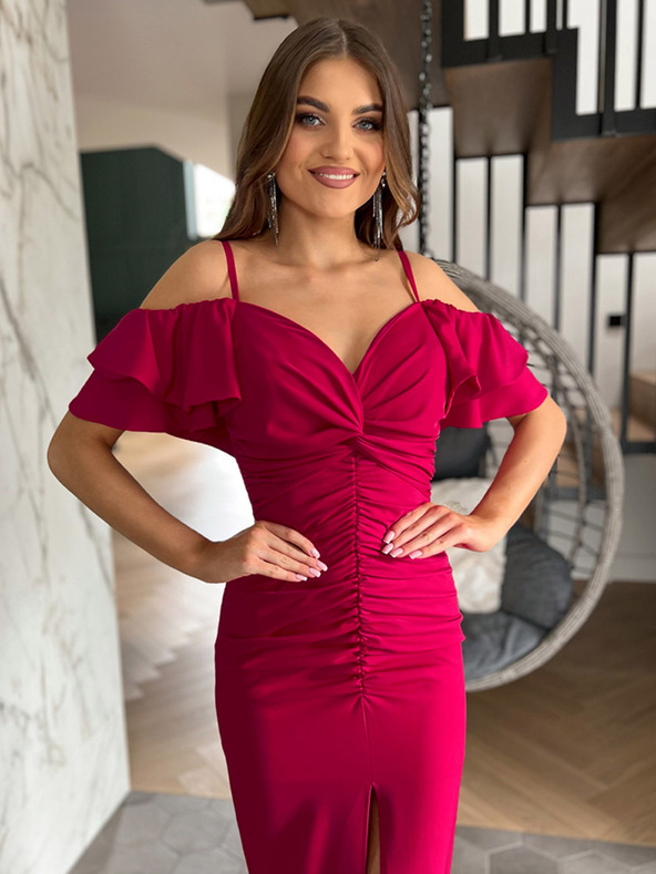 Edoti Rochie maxi FLORENCE - culoare fucsia