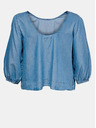 ONLY CARMAKOMA Bluză albastră din denim ONLY CARMAKOMA