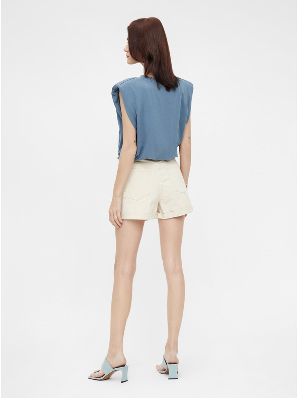 .OBJECT Pantaloni scurți din denim crem .OBJECT Penny