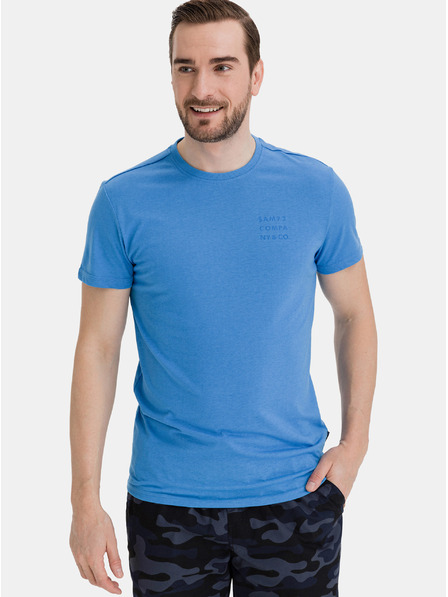 Sam 73 Tricou albastru pentru bărbați SAM 73